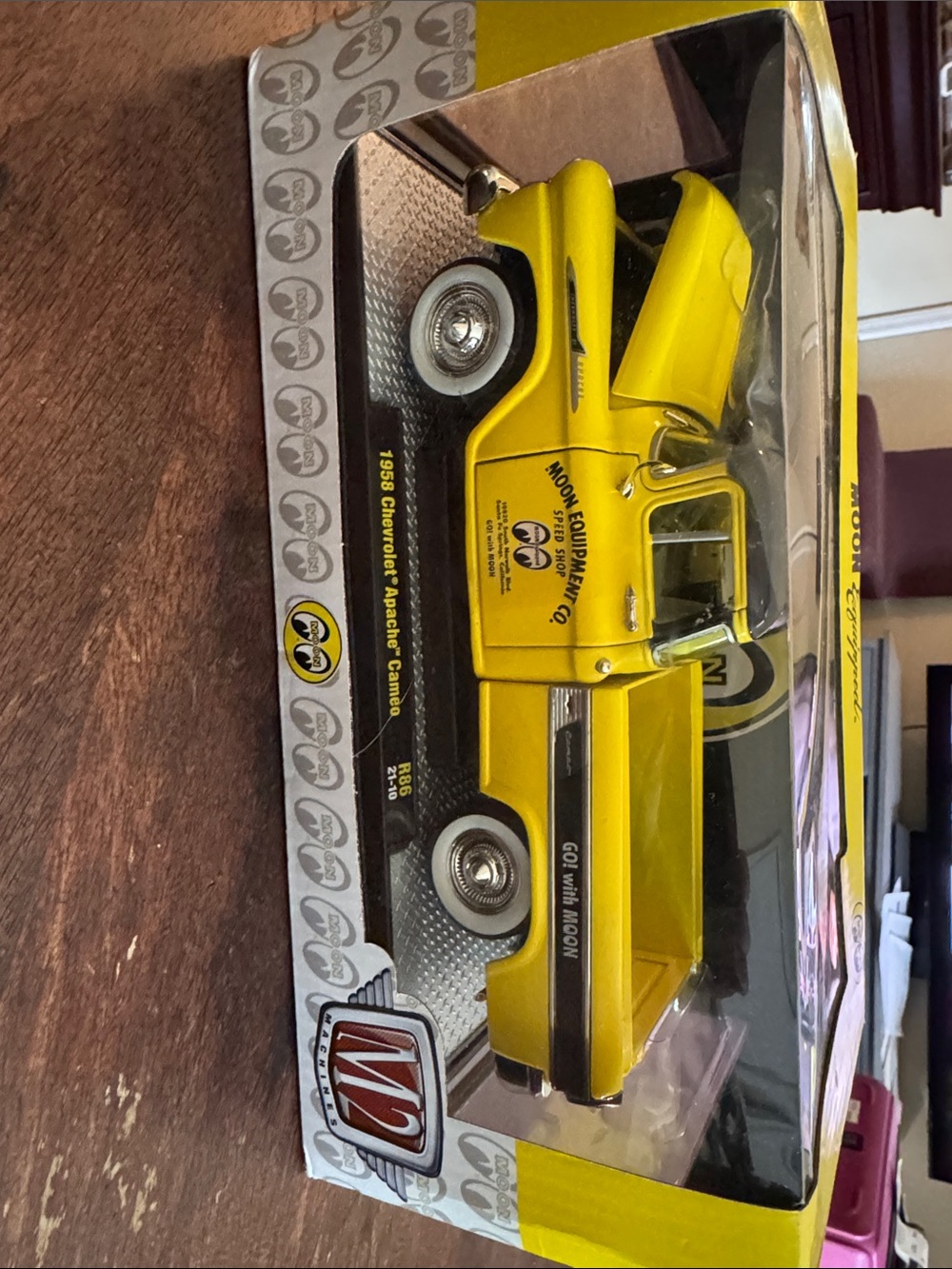 NIB Machine Yellow 1958 Chevrolet Apache Cameo diecast Pickup